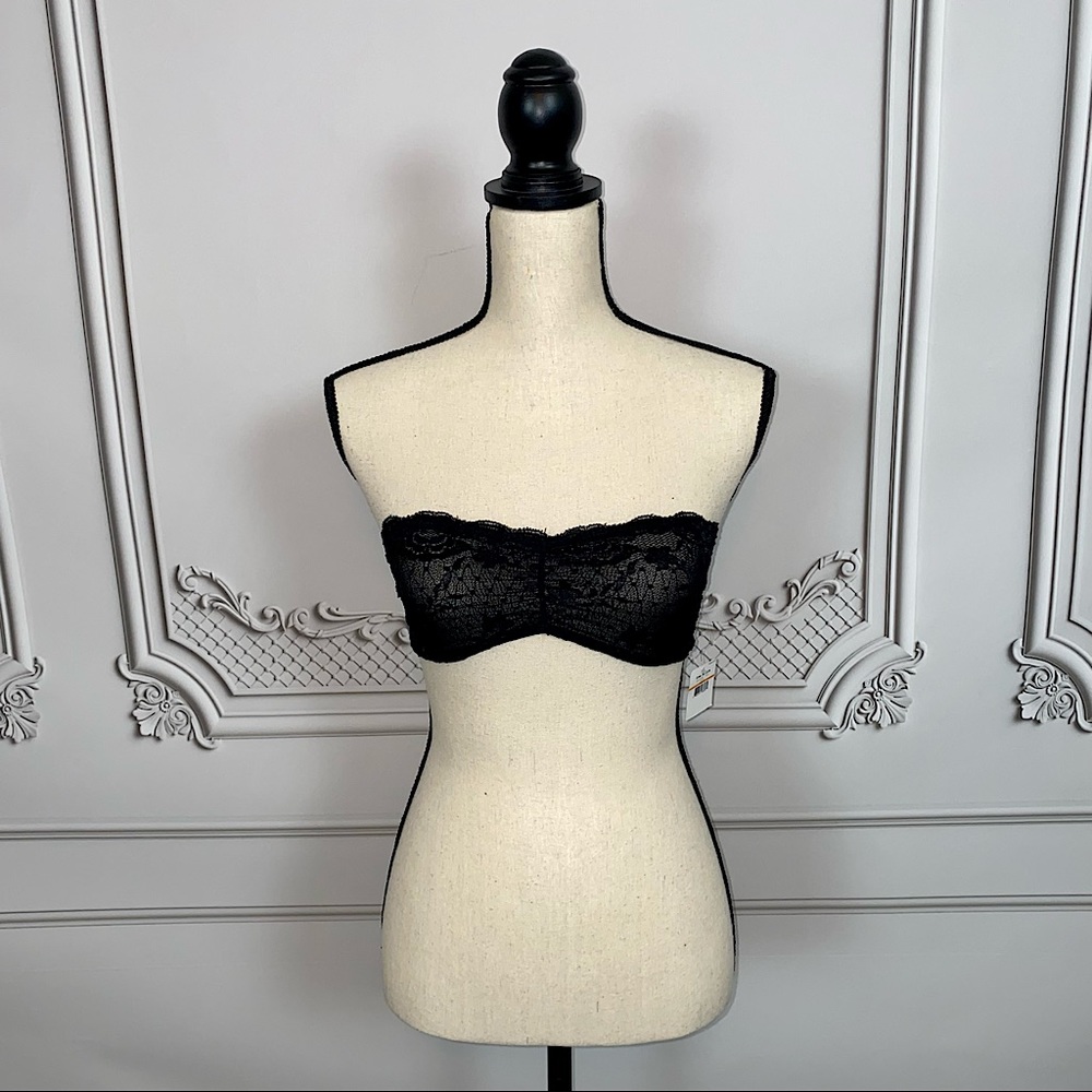Free People Black Lace Strappy Bandeau | Size S or M